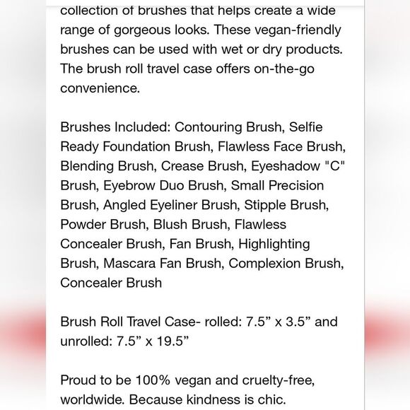 ELF Ultimate Luxe Brush Roll19-Piece Brush Collection - Picture 2 of 8